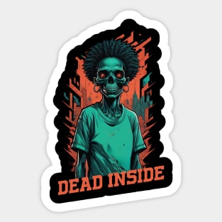 Dead Inside Afro Sticker